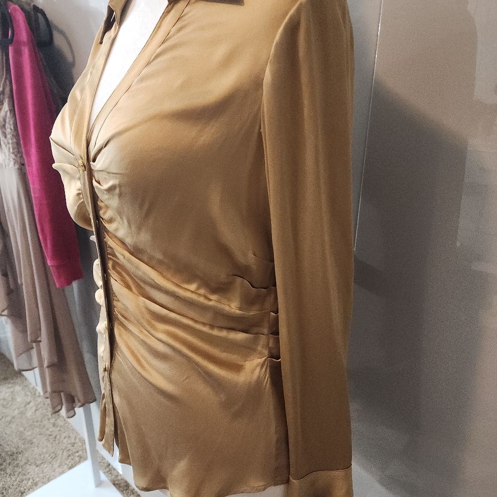 Satin Button Down Top - image 2